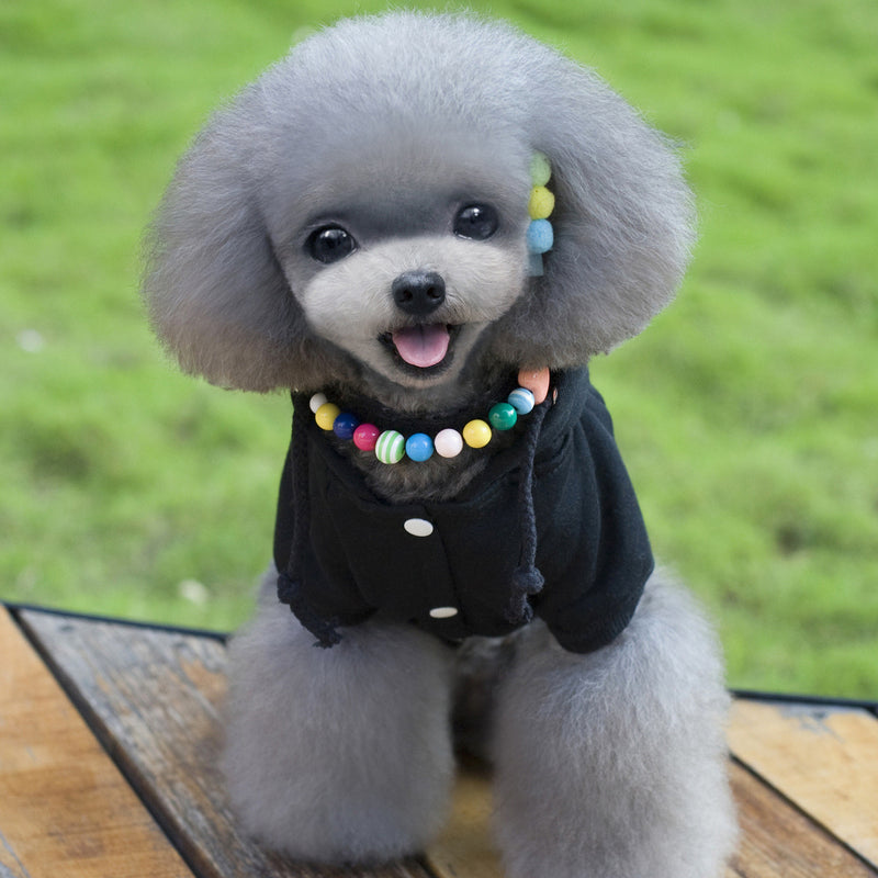 Autumn And Winter Pet Clothes With Coat And Cap Hoodies
